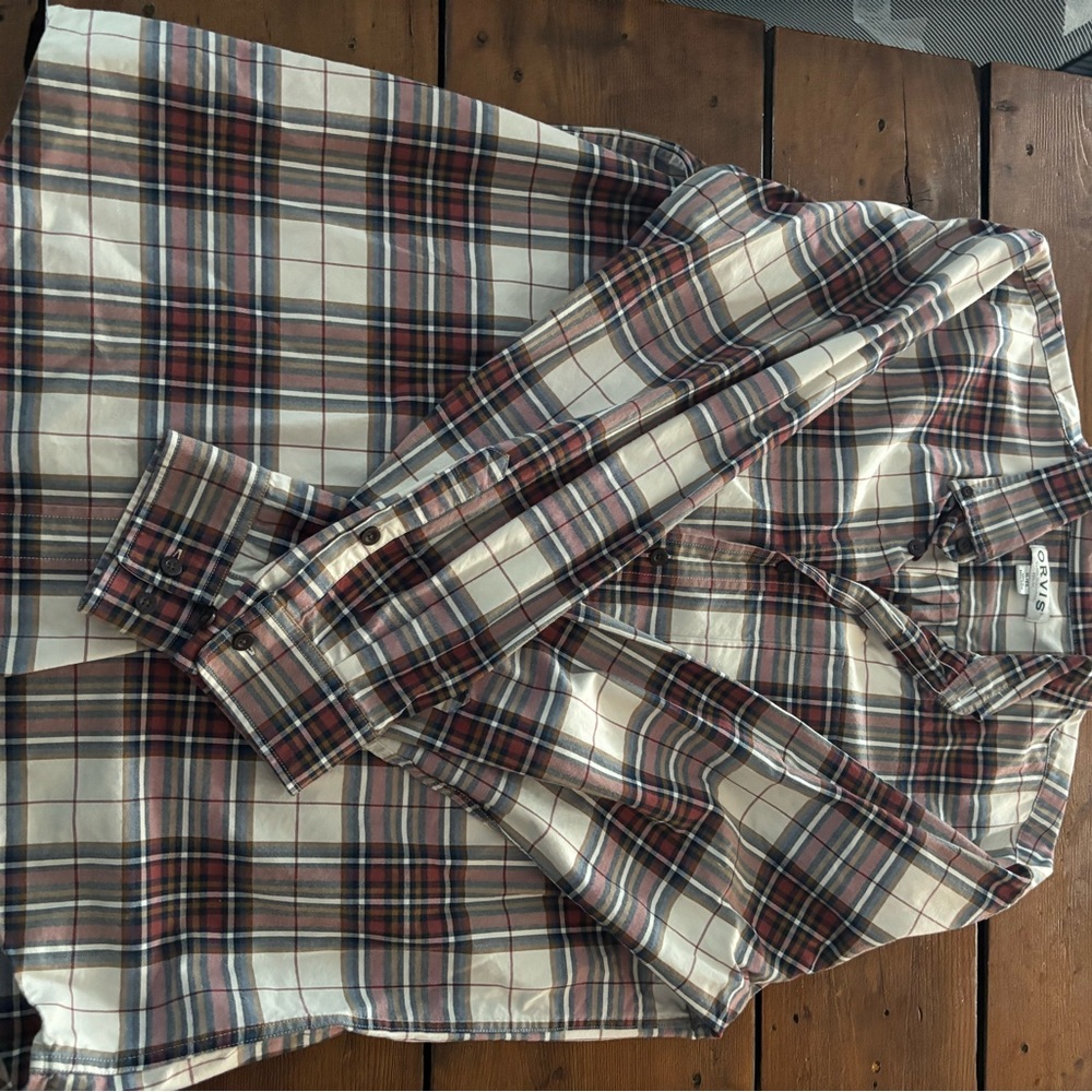 Plaid Button-Up Shirt